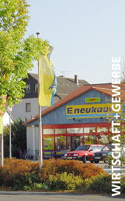 Wirtschaft und Gewerbebetriebe in Ronshausen, hier Blick auf den EDEKA neukauf Ronshausen